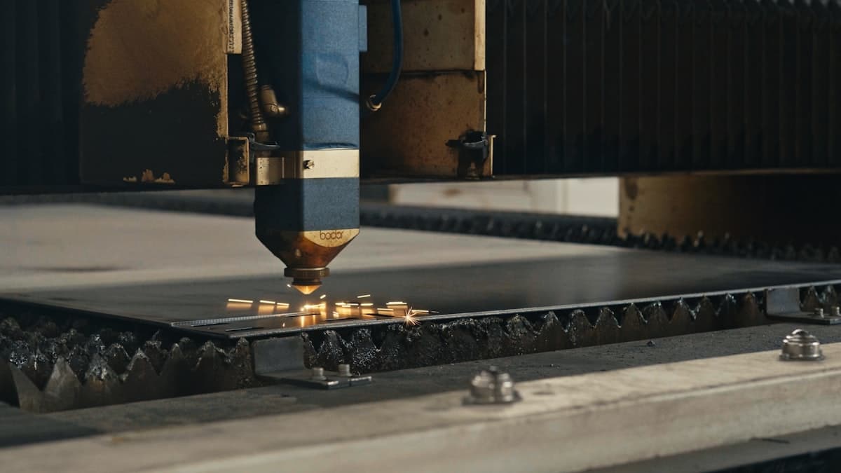 Fiber laser cutting head cutting sheet metal